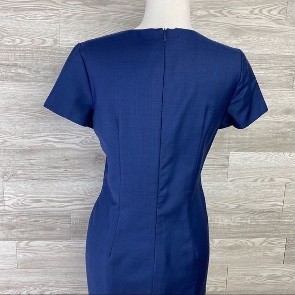 Di Stefano Sartoria Italiana VTG Navy Fitted Career Work Business Casual Dress S - Picture 6 of 7